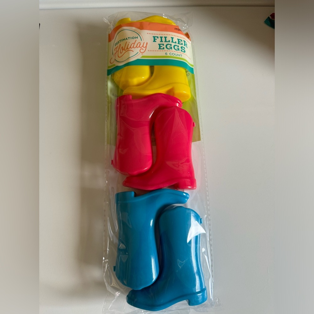 NIP Colorful Cowboy Boot Shaped Eggs for Easter Baskets from H-E-B TEXAS